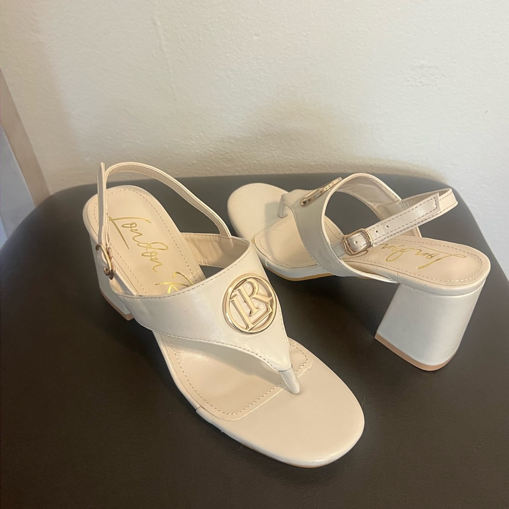 Elegant Cream Heeled Sandals